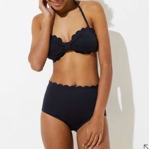 Loft beach scalloped high waisted swimsuit.